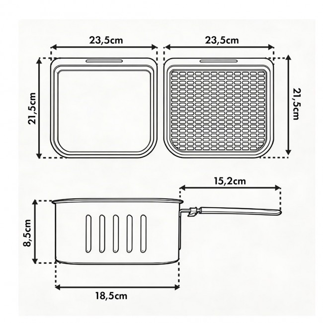 GreenBlue AIR FRYER Oil-Free Air Fryer, 1800W, 10L capacity, 8 programs, accessories, timer, GB950