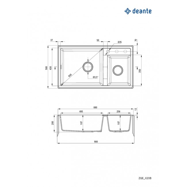 2-bowl granite sink