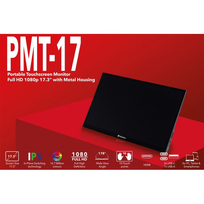 Verbatim 49593 computer monitor 43.9 cm (17.3
