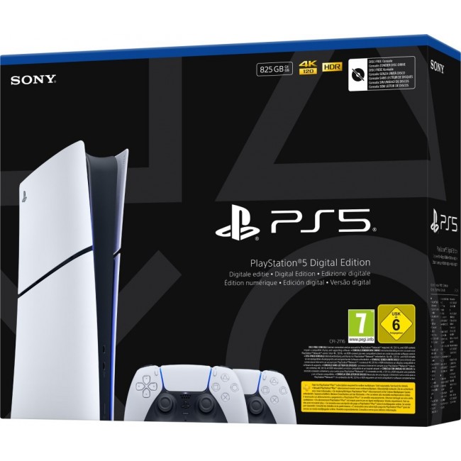 SONY PS5 Digital Edition 825GB console + 2 DS5 controllers SONY PS5 Digital Edition 825GB console + 2 DS5 controllers