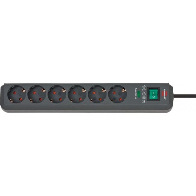 Brennenstuhl Eco-Line Black 6 AC outlet(s) 1.5 m