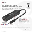 CLUB3D USB Gen2 Type-C to HDMI 8K60Hz or 4K120Hz HDR10+ with DSC1.2 with Power Delivery 3.0 Active Adapter M/F