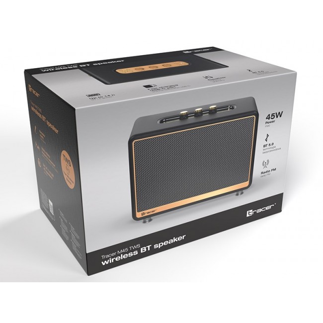 Tracer M45 speaker TWS bluetooth 45W black TRAGLO47248 Tracer M45 speaker TWS bluetooth 45W black TRAGLO47248