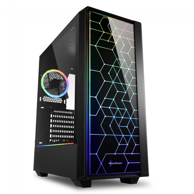 Sharkoon RGB LIT 100 Midi Tower Black Sharkoon RGB LIT 100 Midi Tower Black