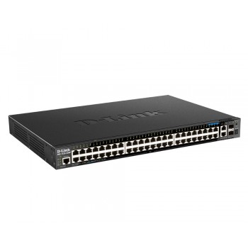 D-Link DGS-1520-52MP/E network switch Managed L3 Gigabit Ethernet (10/100/1000) Power over Ethernet (PoE) 1U Black