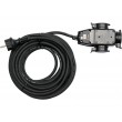 Yato YT-81162 power extension 20 m 3 AC outlet(s) Indoor/outdoor Black