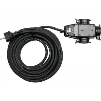 Yato YT-81162 power extension 20 m 3 AC outlet(s) Indoor/outdoor Black