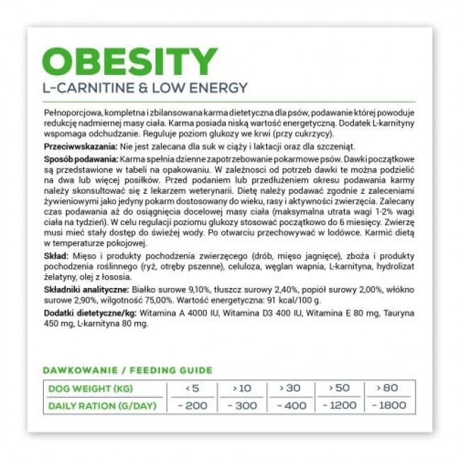 VET EXPERT Veterinary Diet Obesity Dog - wet food for dogs - 400g