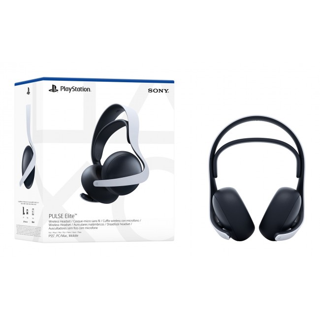 Sony PULSE Elite Headset Wireless Head-band Gaming Bluetooth Black, White