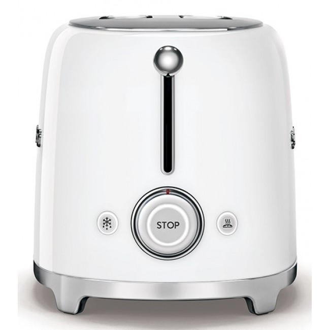 SMEG Toaster 2-slice 4-slot 50'Style White TSF02WHEU
