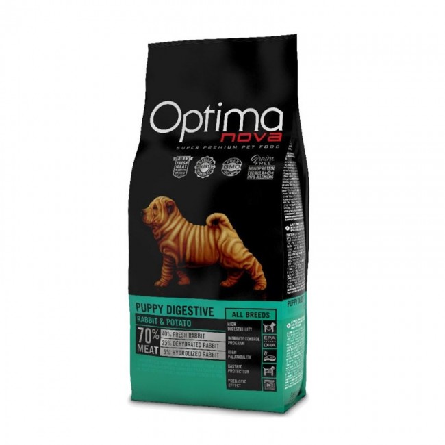 OPTIMANOVA Puppy Digestive Rabbit & Potato - dry dog food - 12kg OPTIMANOVA Puppy Digestive Rabbit & Potato - dry dog food - 12kg