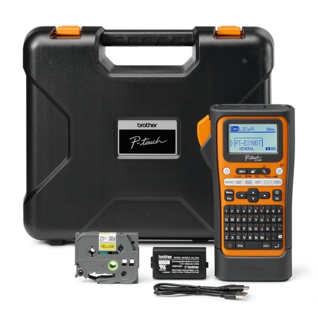 Brother PT-E310BTVP Pro | Thermal | Label Printer | Orange/Black Brother PT-E310BTVP Pro | Thermal | Label Printer | Orange/Black
