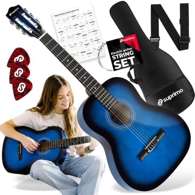 SUPRIMO CG34 BB gitara klasyczna 3/4 36 cali blueb SUPRIMO CG34 BB gitara klasyczna 3/4 36 cali blueb