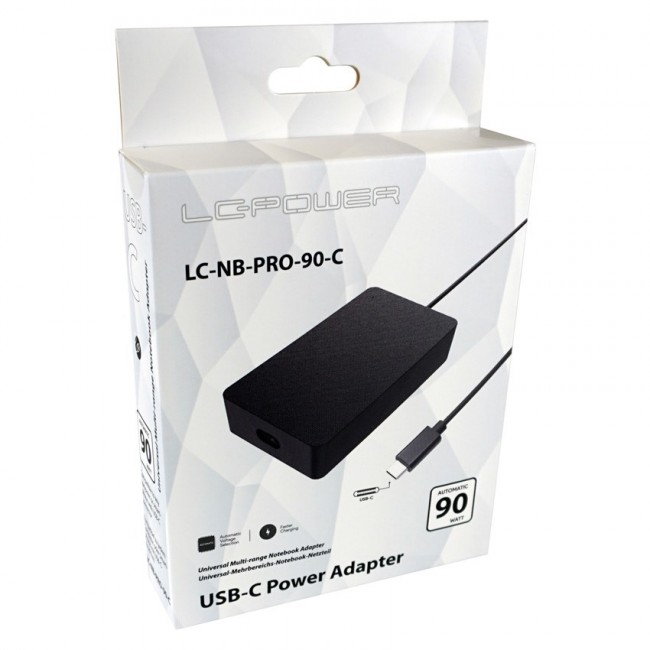 LC-Power LC-NB-PRO-90-C power adapter/inverter Indoor 90 W Black