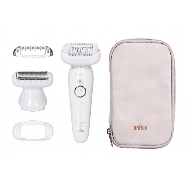 Braun Silk- pil 9 9002 epilator 40 tweezers White,