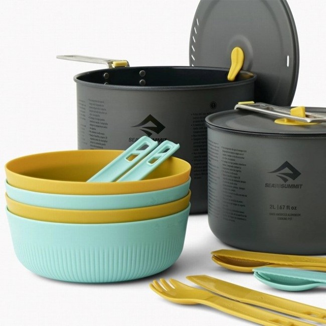 Sea to Summit Frontier UL Two Pot Cook Set 4P Folding crockery set