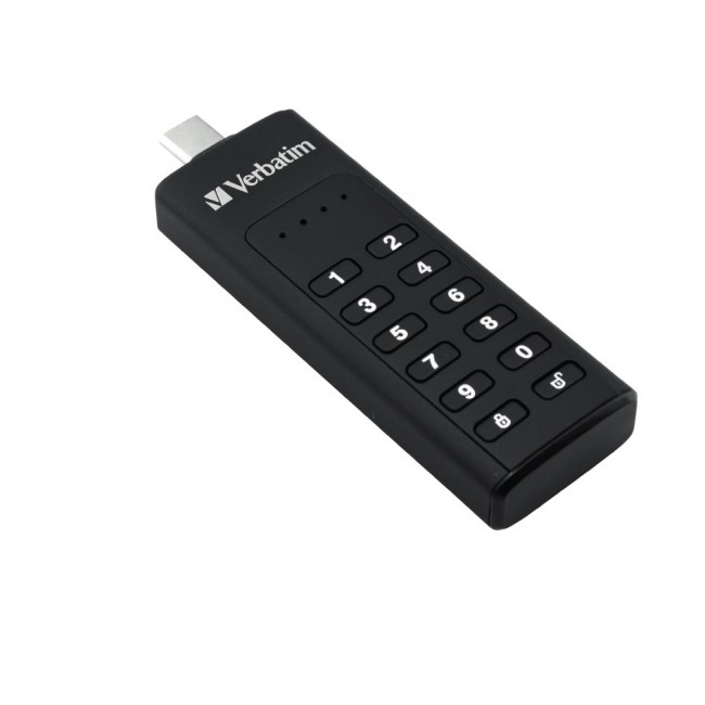 Verbatim Keypad Secure - USB 3.0 Drivecon tastierino d' accesso e crittografia dei dati - 128 GB - Black