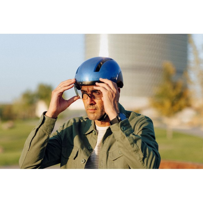 HJC CALIDO PLUS Black Cycling Helmet, METAL BLACK, Size L