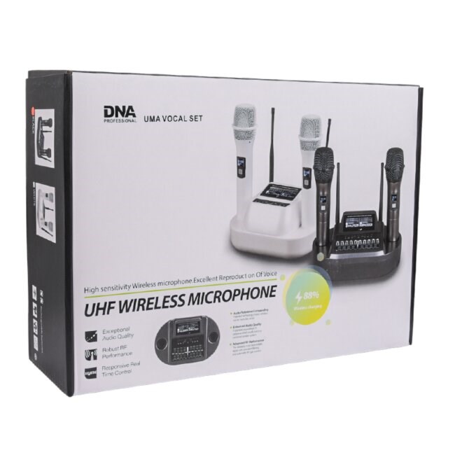 DNA Professional UMA VOCAL SET - double wireless set (2 x handheld microphones + receiver with microphone charging station)