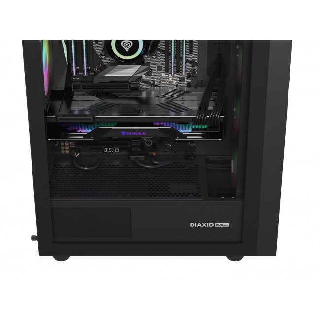 GENESIS DIAXID 605 ARGB MIDI TOWER CASE WITH USB-C WINDOW BLACK