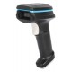Manhattan Wireless 2D Handheld Barcode Scanner, 250mm Scan Depth, up to 80m effective range (line of sight), Max Ambient Light 100,000 lux (sunlight), Black, Charging cable (USB-A to USB-C into device) 1m included, Three Year Warranty