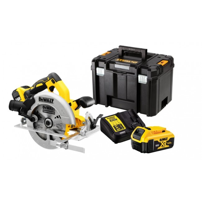 DeWALT DCS570P2-QW portable circular saw 18.4 cm Yellow 5500 RPM DeWALT DCS570P2-QW portable circular saw 18.4 cm Yellow 5500 RPM