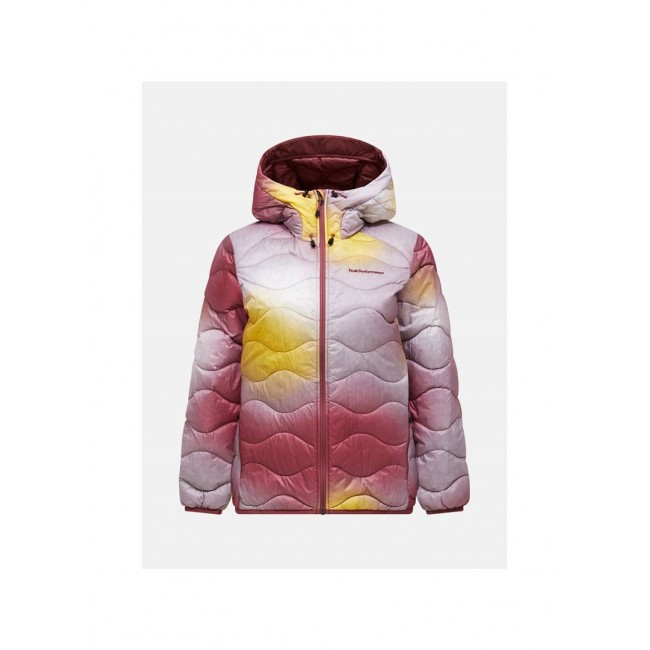 Kurtka damska puchowa PEAK PERFORMANCE W Helium Aop Down Hood Jacket kolor multikolor - L