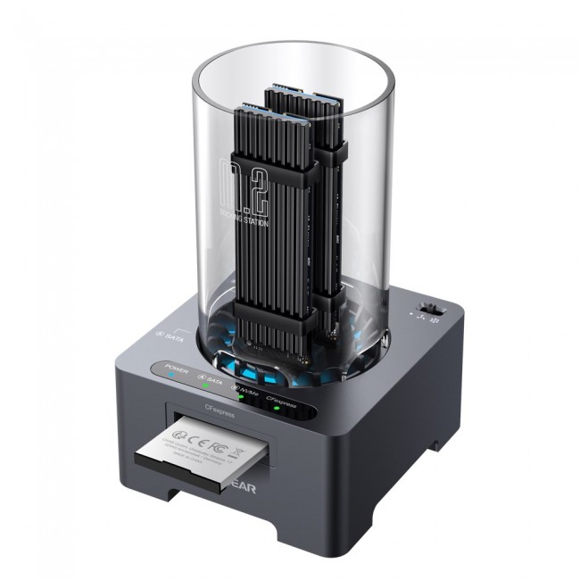 GRAUGEAR G-M2DK-CR-10G storage drive docking station USB 3.2 Gen 2 (3.1 Gen 1) Type-C Grey GRAUGEAR G-M2DK-CR-10G storage drive docking station USB 3.2 Gen 2 (3.1 Gen 1) Type-C Grey