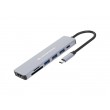 Conceptronic DONN19G 7-in-1 USB 3.2 Gen 1 Docking Station, HDMI, USB-A 3.0 x 3, SD, TF/MicroSD, 100W USB PD