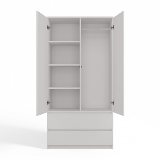 Topeshop SZAFA MALWA B bedroom wardrobe/closet 5 shelves 2 door(s) White