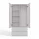 Topeshop SZAFA MALWA B bedroom wardrobe/closet 5 shelves 2 door(s) White