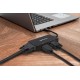 Manhattan USB-C Dock/Hub, Ports (x3): DVI-I, HDMI and VGA Ports, Note: Only One Port can be used at a time, External Power Supply Not Needed, Cable 10cm, Black, Three Year Warranty, Blister Manhattan USB-C Dock/Hub, Ports (x3): DVI-I, HDMI and VGA Ports, Note: Only One Port can be used at a time, External Power Supply Not Needed, Cable 10cm, Black, Three Year Warranty, Blister
