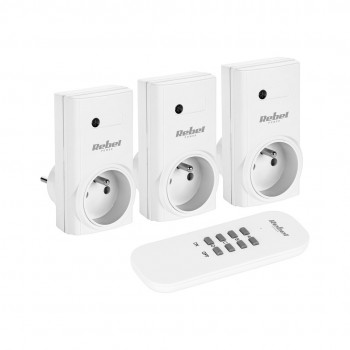 Rebel mains socket controlled by remote control (1+3)