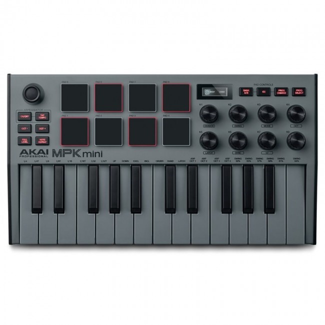 AKAI MPK Mini MK3 Control keyboard Pad controller MIDI USB Black, Grey AKAI MPK Mini MK3 Control keyboard Pad controller MIDI USB Black, Grey