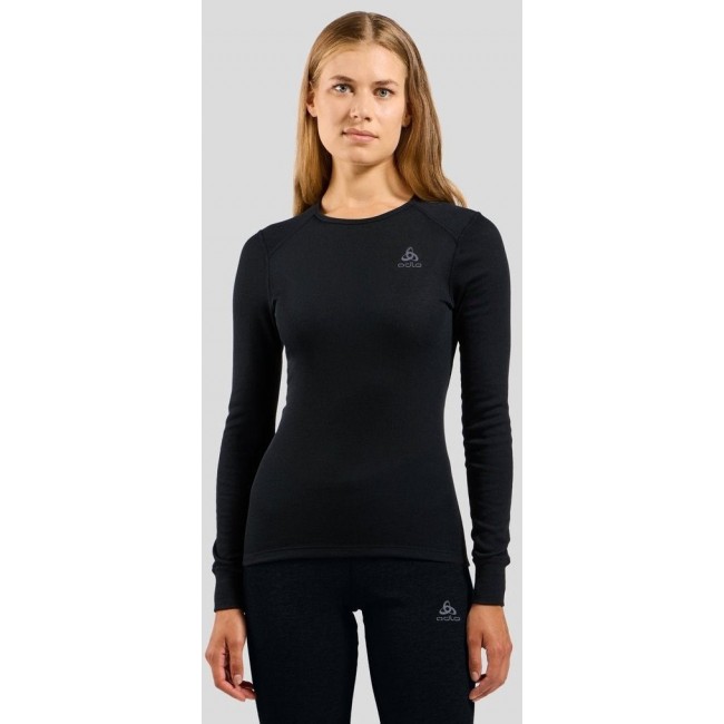 Odlo BL TOP crew neck l/s ACTIVE WARM ECO women's T-shirt, size S, black Odlo BL TOP crew neck l/s ACTIVE WARM ECO women's T-shirt, size S, black