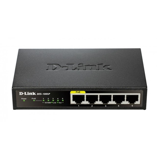 D-Link DES-1005P network switch Unmanaged Black Power over Ethernet (PoE)