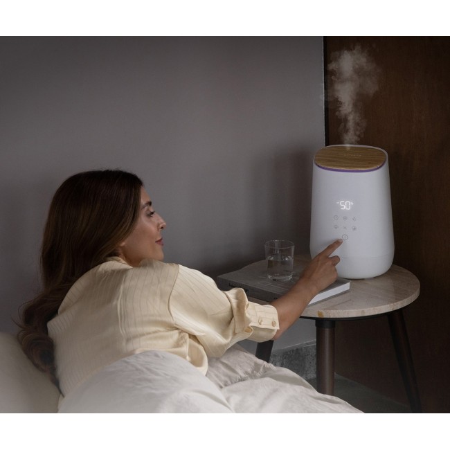 Medisana AH 680 humidifier Ultrasonic 2.6 L White, Wood 24 W