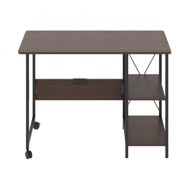 Maclean loft folding desk, dimensions: 107x45x75cm, max - 150 kg, with top, dark walnut color, MC-411 B