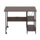 Maclean loft folding desk, dimensions: 107x45x75cm, max - 150 kg, with top, dark walnut color, MC-411 B