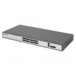 Digitus 16 Port Fast Ethernet PoE Switch, 19 Inch, Unmanaged, 2 Uplinks Digitus 16 Port Fast Ethernet PoE Switch, 19 Inch, Unmanaged, 2 Uplinks