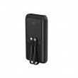 Gembird PB20-PD20-LCD-01 Fast charging power bank with integrated cables, 20W, 20000 mAh, black