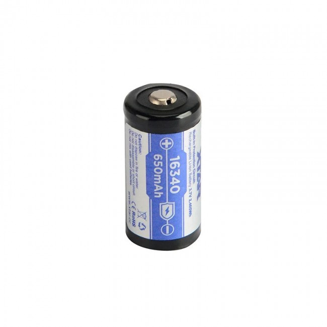 Battery 16340/R-CR123 3,7V Li-ion 650 mAh with protection