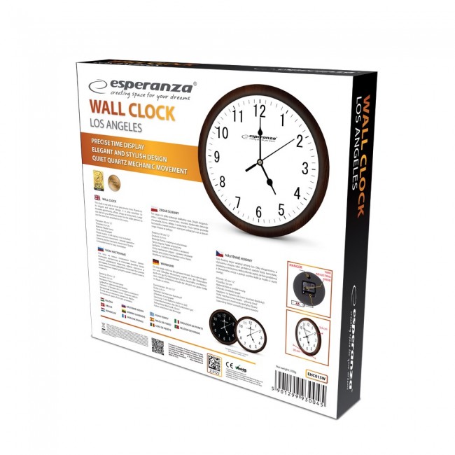 Esperanza EHC015W Mechanical clock Round Black, White Esperanza EHC015W Mechanical clock Round Black, White