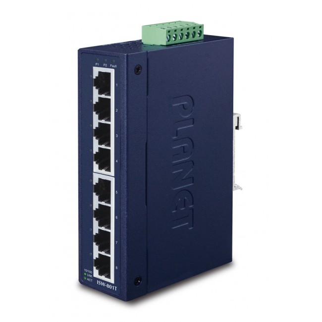 PLANET ISW-801T network switch Unmanaged L2 Fast Ethernet (10/100) Blue