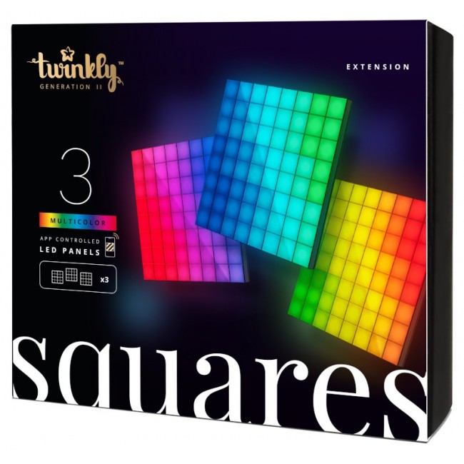 Twinkly Squares Extension Kit Smart lighting kit Black Wi-Fi/Bluetooth