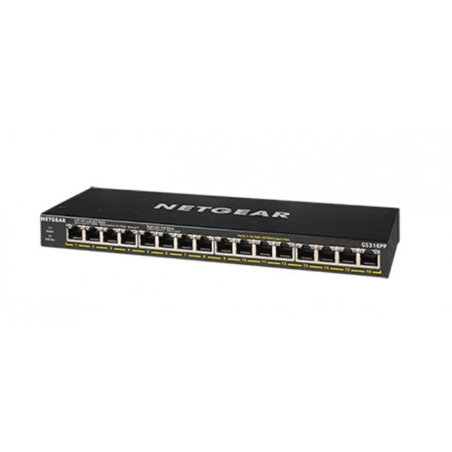 NETGEAR GS316PP Unmanaged Gigabit Ethernet (10/100/1000) Power over Ethernet (PoE) Black