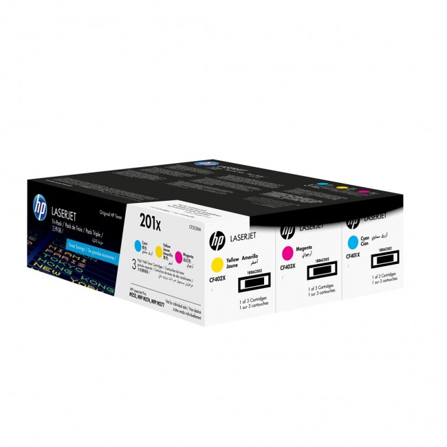 HP 201X 3-pack High Yield Cyan/Magenta/Yellow Original LaserJet Toner Cartridges HP 201X 3-pack High Yield Cyan/Magenta/Yellow Original LaserJet Toner Cartridges