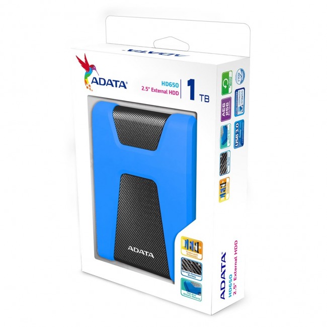 ADATA HD650 external hard drive 1000 GB Blue ADATA HD650 external hard drive 1000 GB Blue