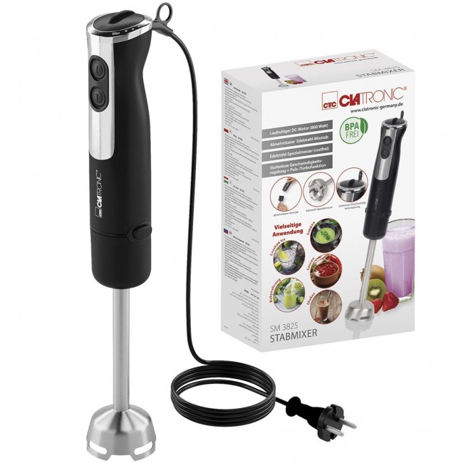 Clatronic SM 3825 Immersion blender 800 W Black, Stainless steel Clatronic SM 3825 Immersion blender 800 W Black, Stainless steel
