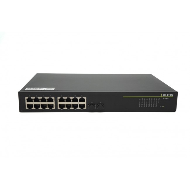 DCN ES430-18P-POE network switch Managed Gigabit Ethernet (10/100/1000) Power over Ethernet (PoE) 1U Black